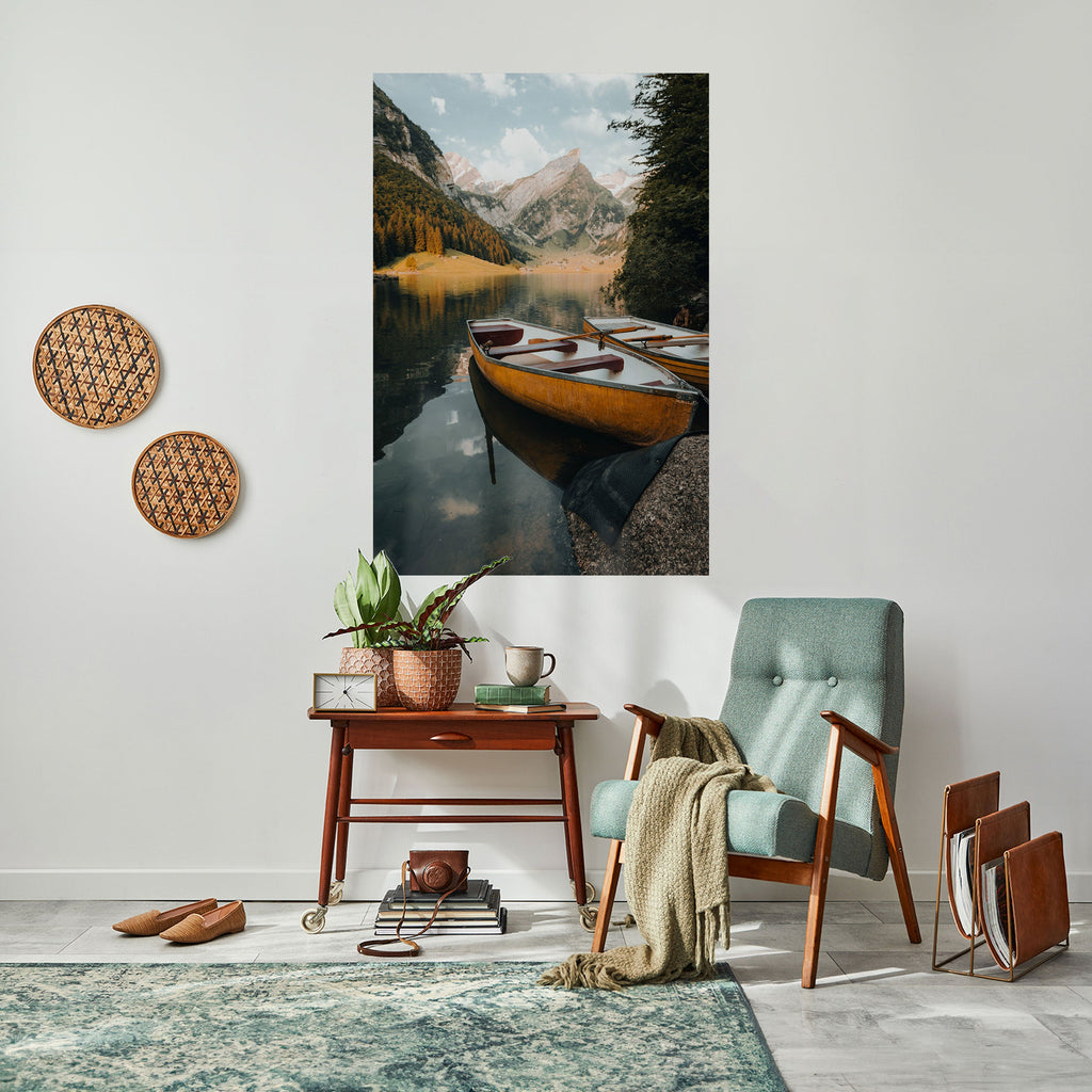 TRANQUIL LAKE JOURNEY Poster Vertical Autocolante