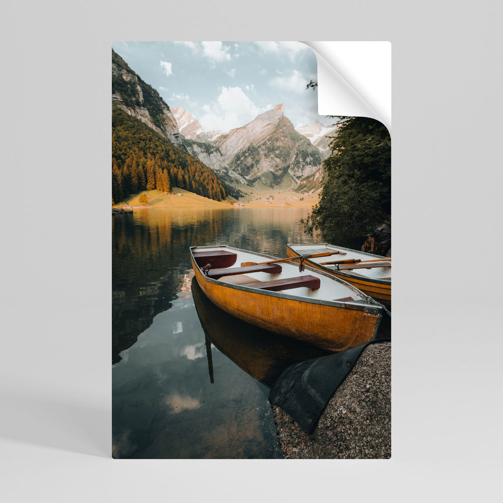 TRANQUIL LAKE JOURNEY Poster Vertical Autocolante