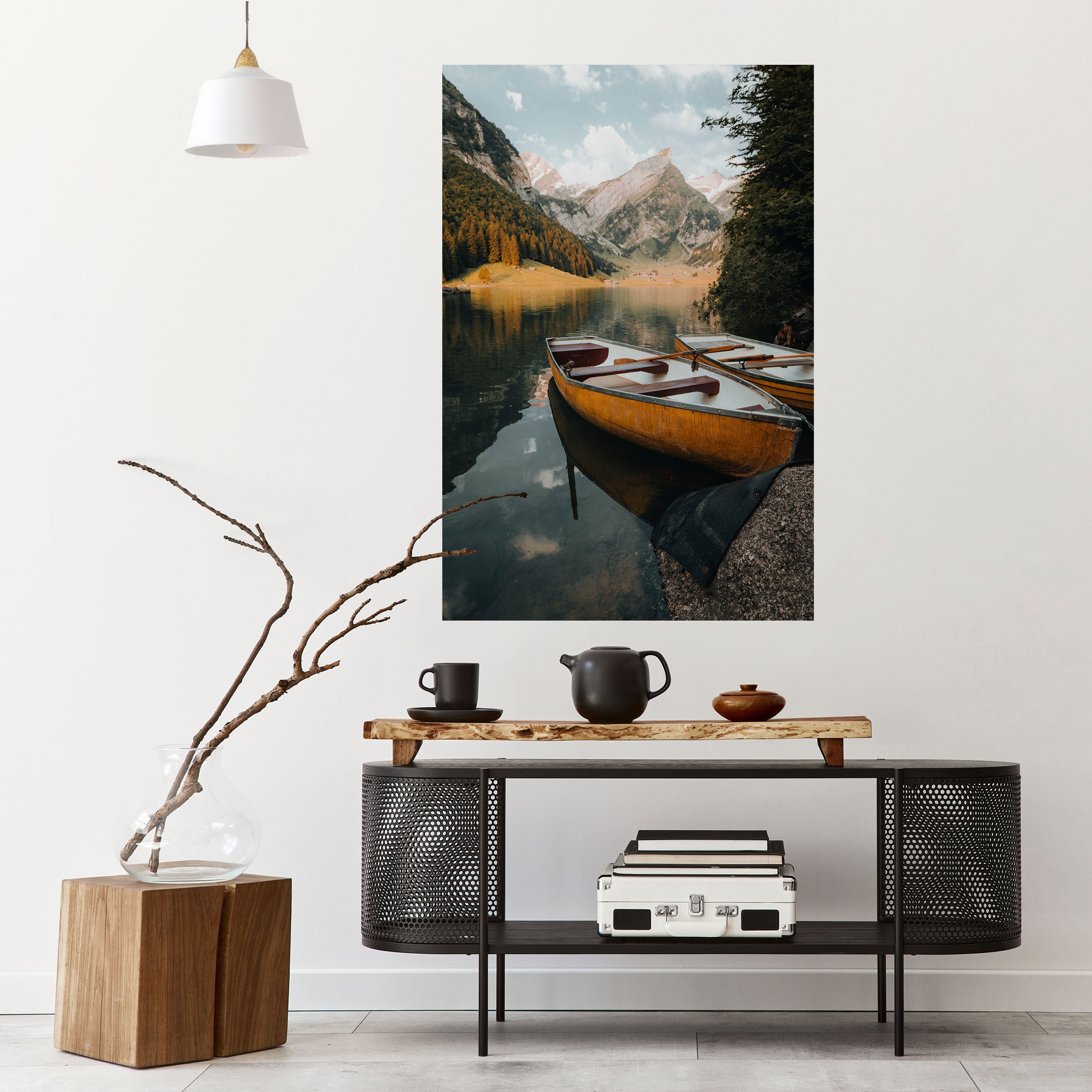 TRANQUIL LAKE JOURNEY Peel and Stick Vertical Poster