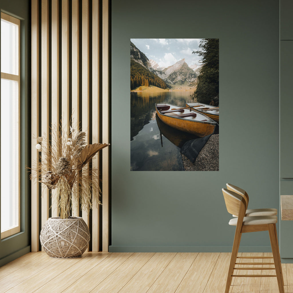 TRANQUIL LAKE JOURNEY Poster Vertical Autocolante