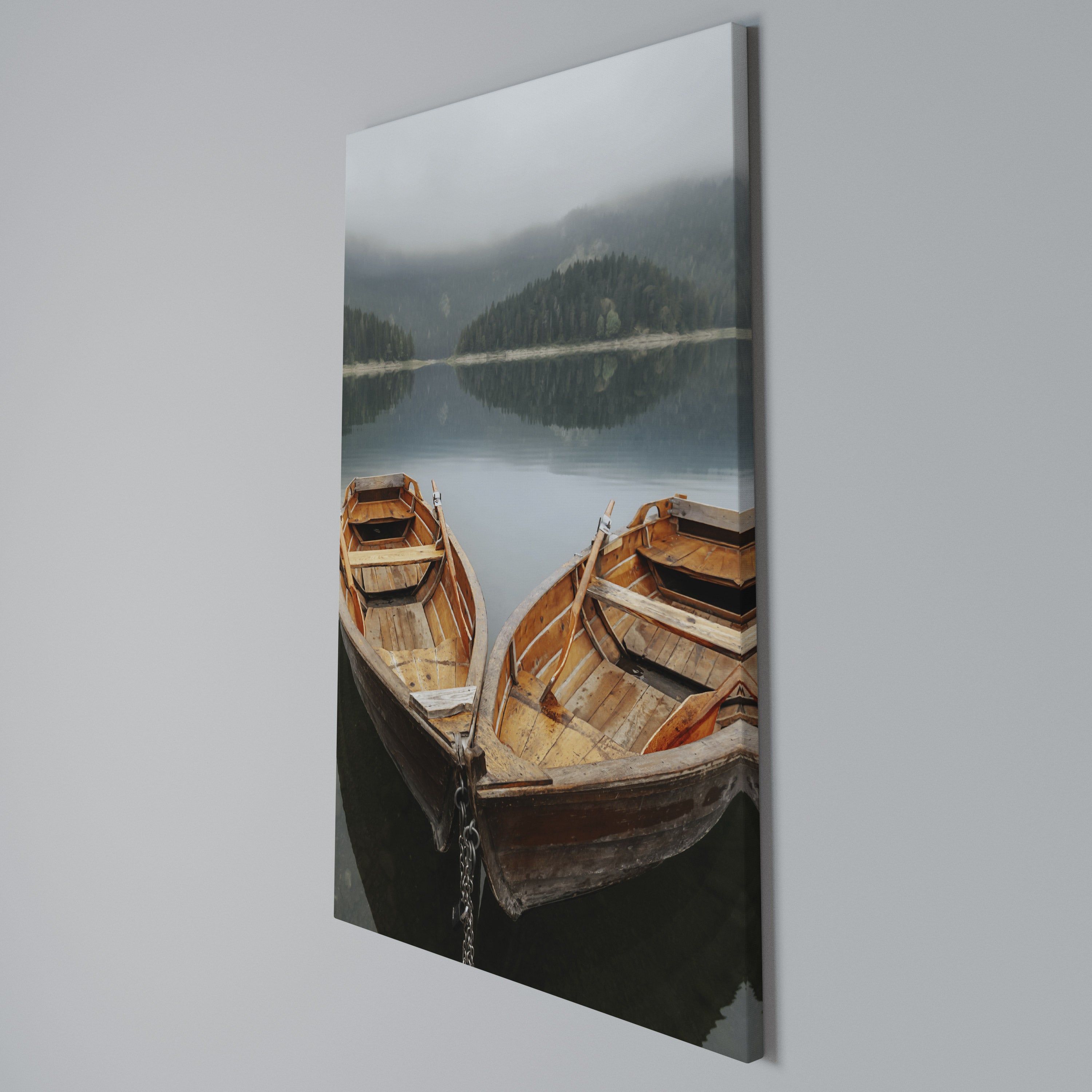 HARMONY OF BOATS Quadro em tela vertical