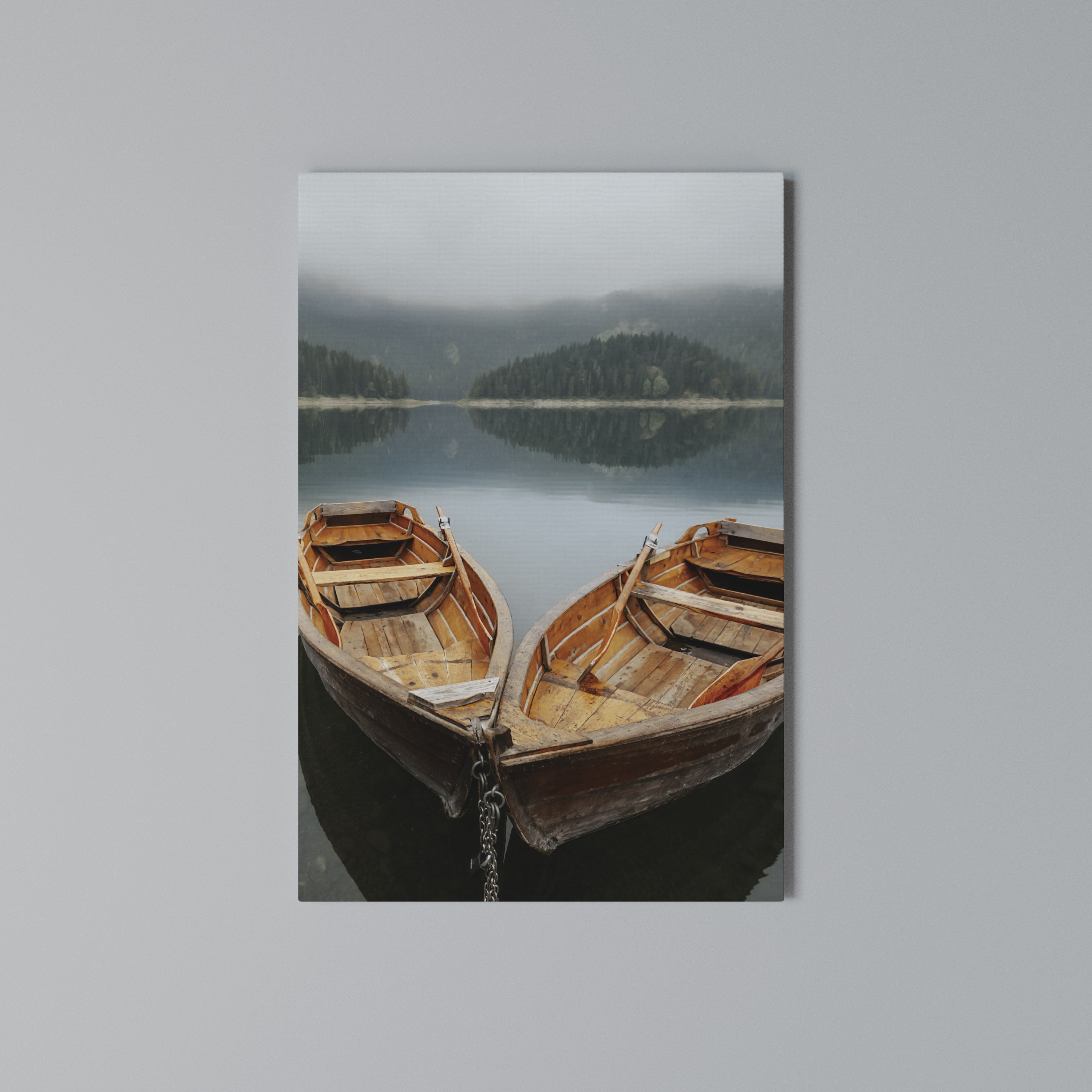HARMONY OF BOATS Quadro em tela vertical