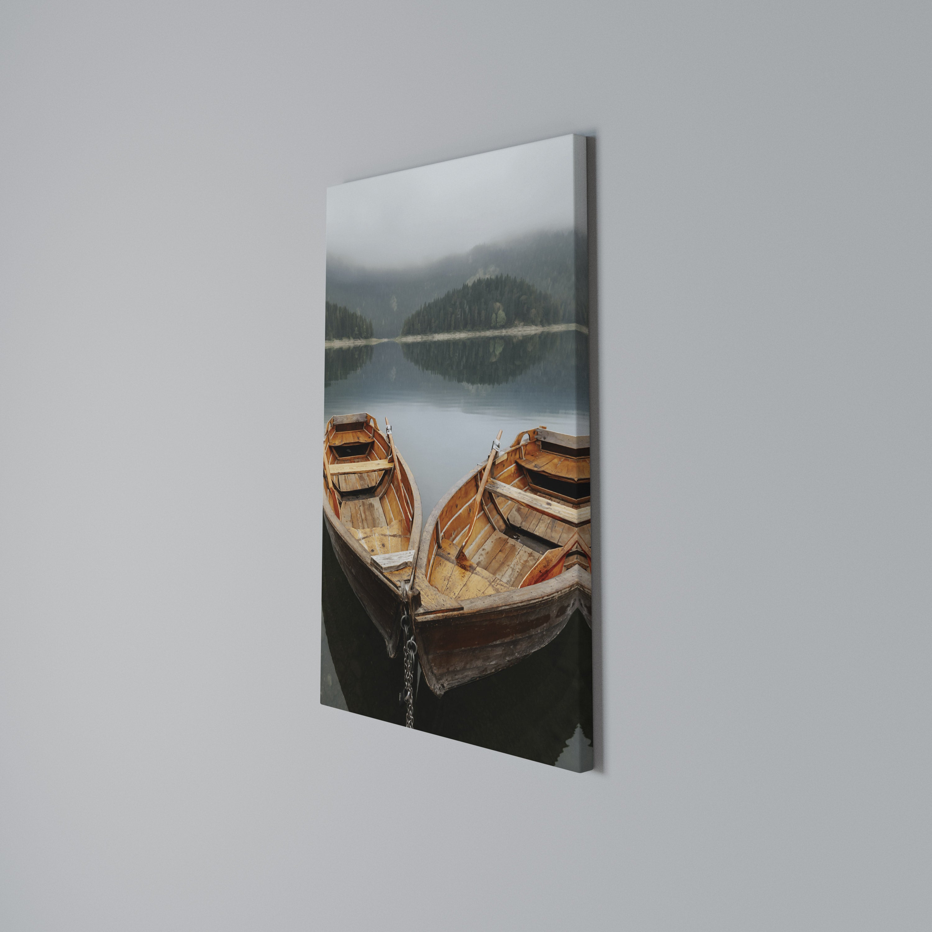 HARMONY OF BOATS Quadro em tela vertical