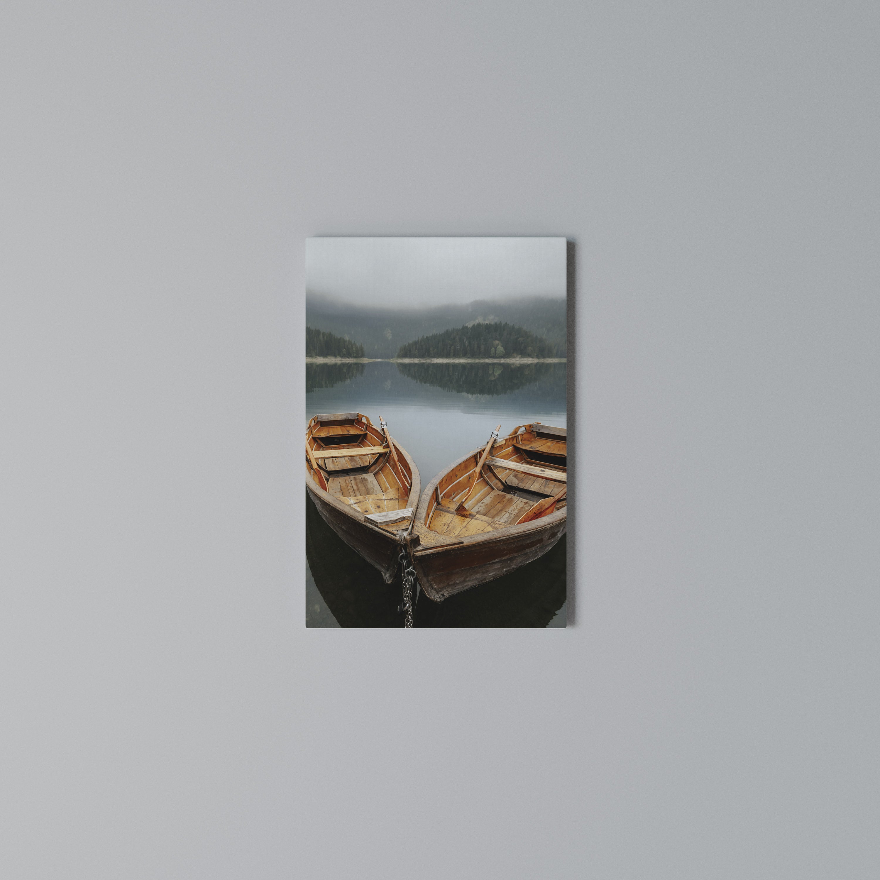 HARMONY OF BOATS Quadro em tela vertical