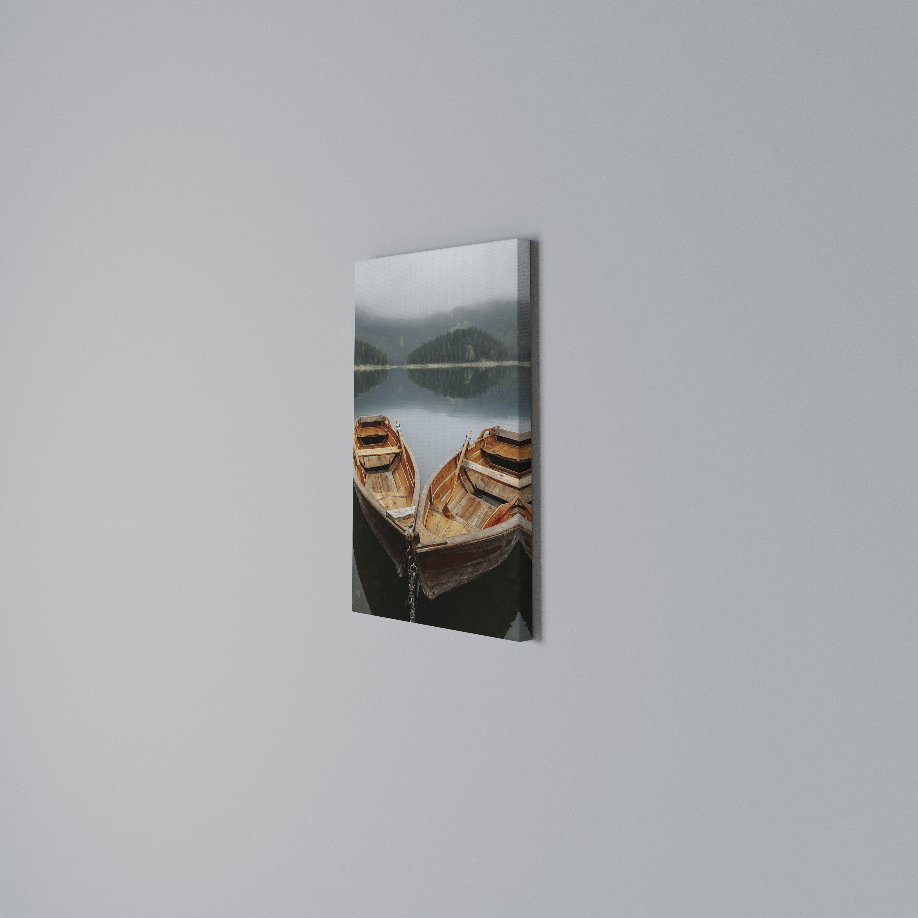 HARMONY OF BOATS Quadro em tela vertical