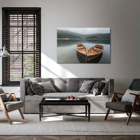 HARMONY OF BOATS Horizontal Canvas Print