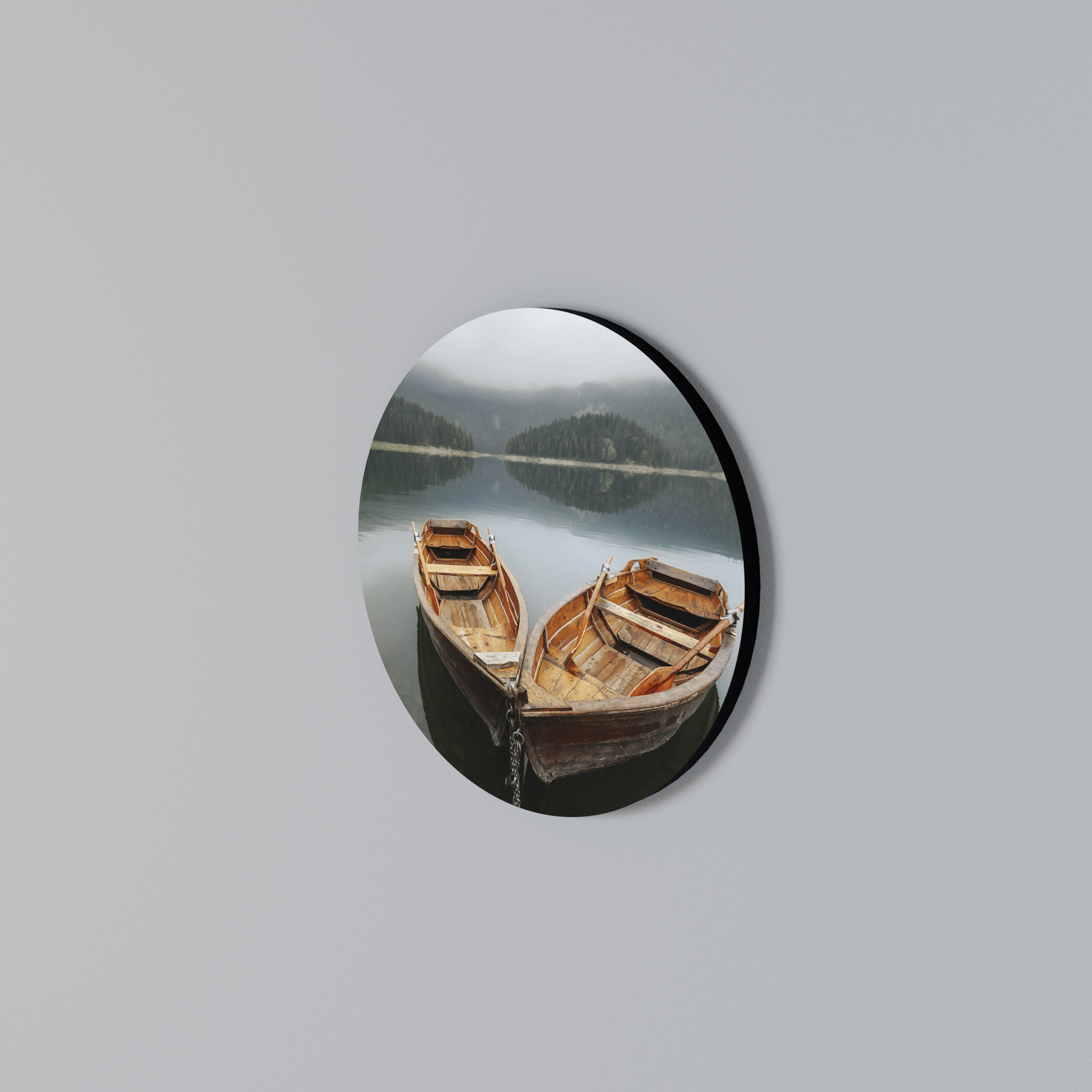 HARMONY OF BOATS Arte de Parede Redonda