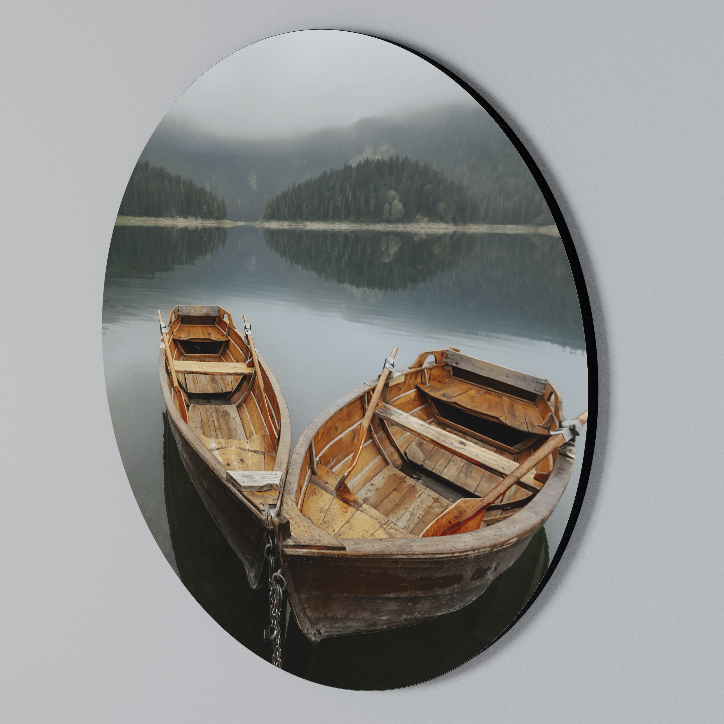 HARMONY OF BOATS Arte de Parede Redonda