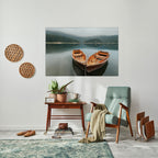 HARMONY OF BOATS Peel and Stick Horizontal Poster