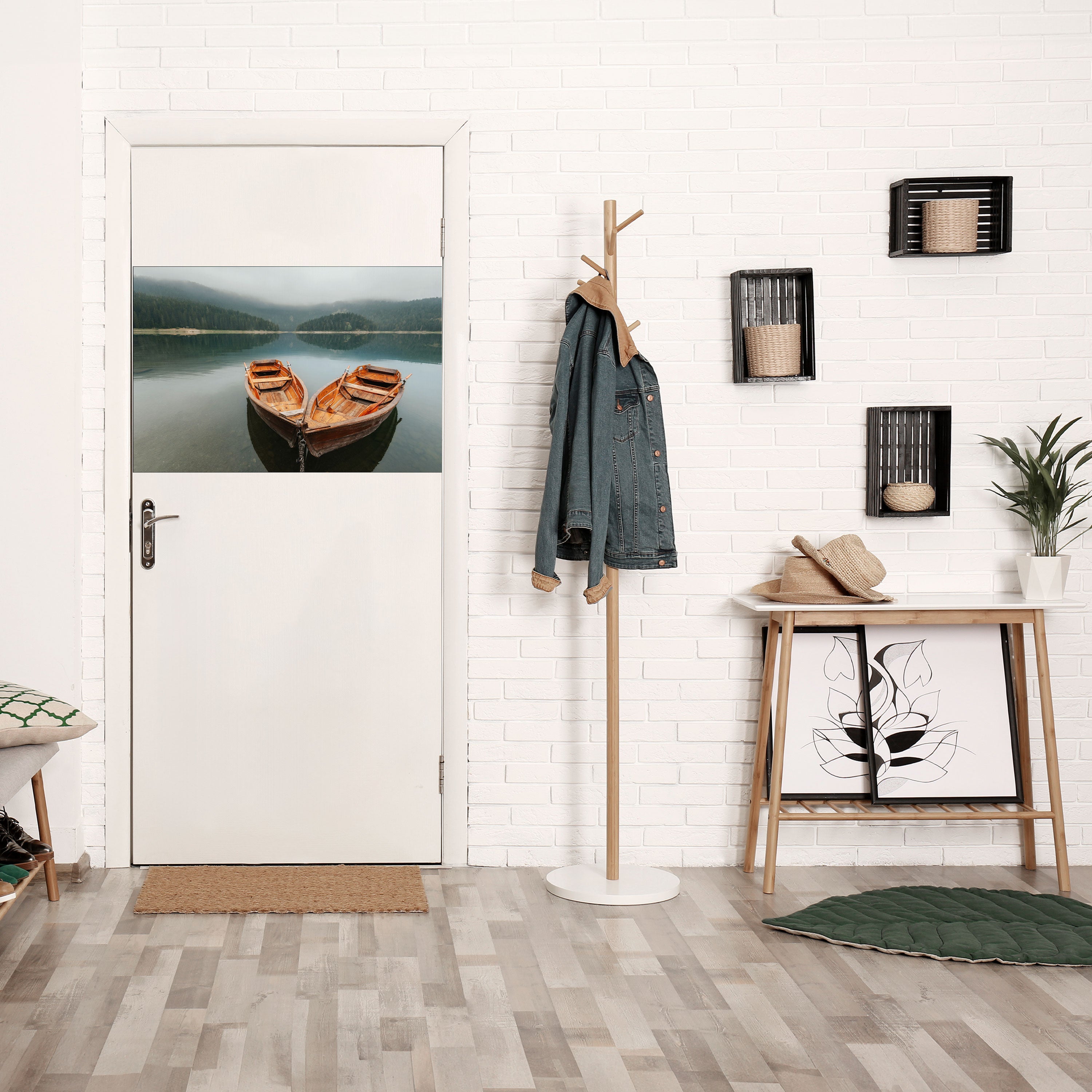 HARMONY OF BOATS Peel and Stick Horizontal Poster