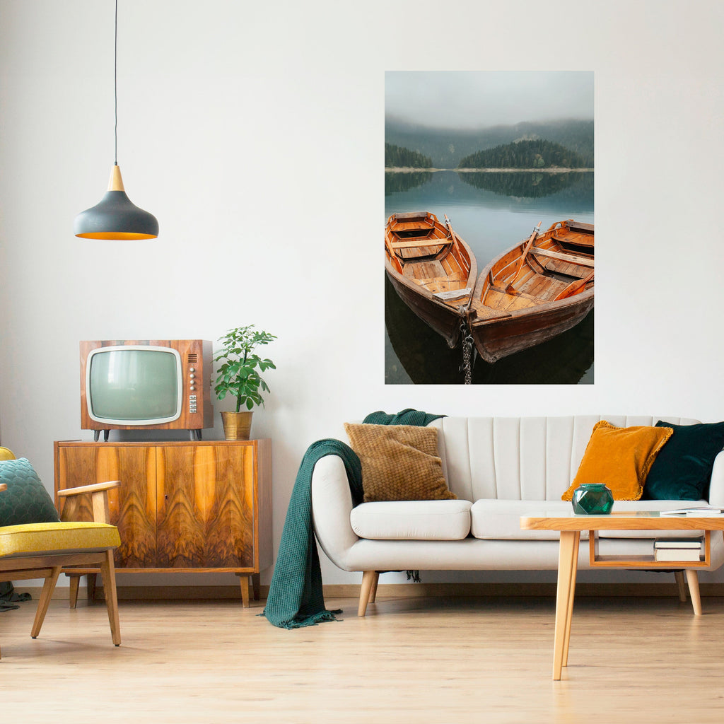 HARMONY OF BOATS Peel and Stick Vertical Poster