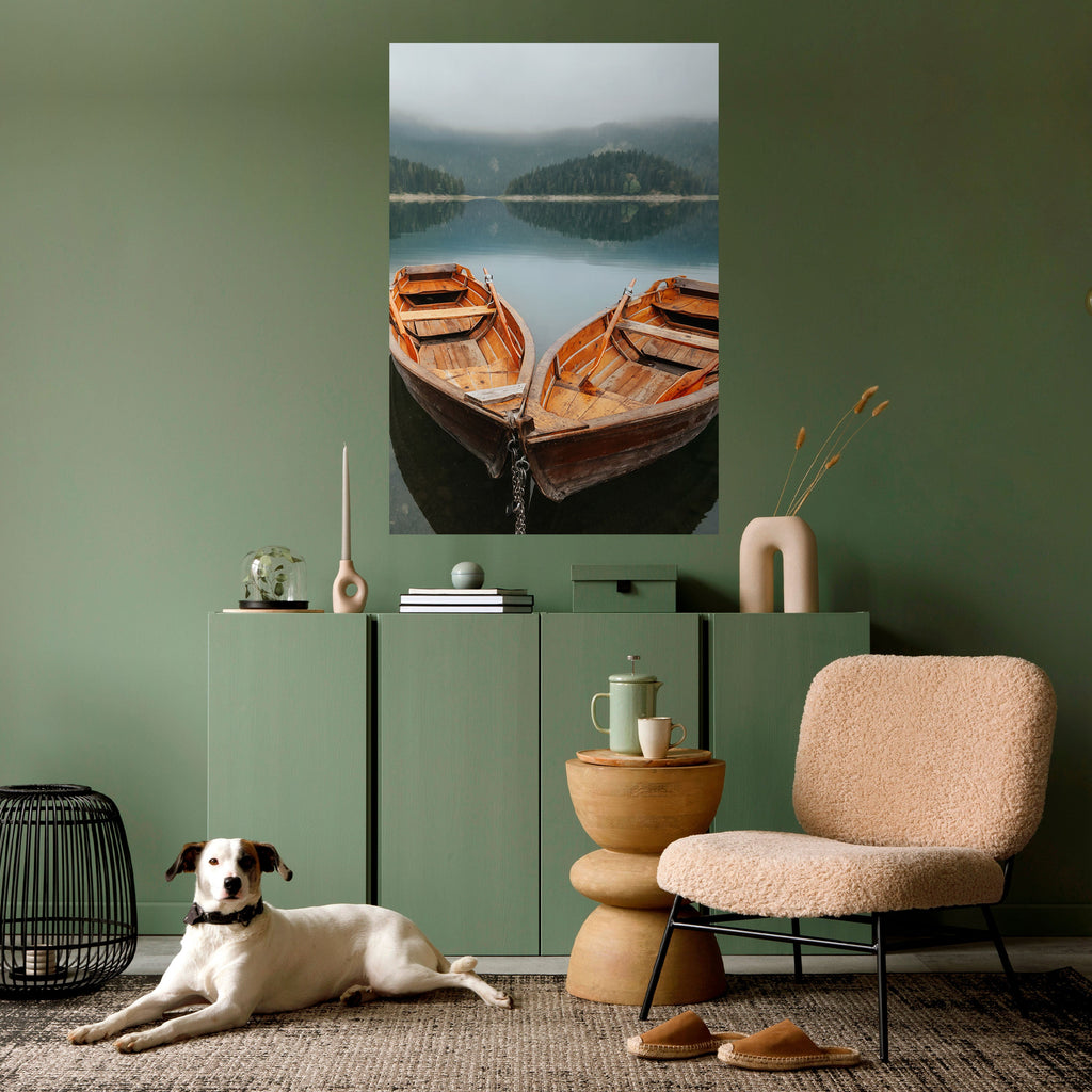 HARMONY OF BOATS Peel and Stick Vertical Poster
