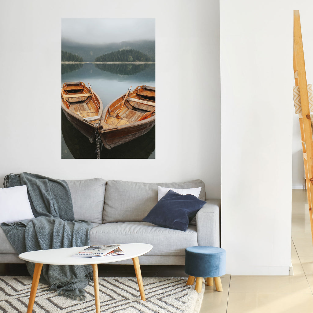 HARMONY OF BOATS Peel and Stick Vertical Poster