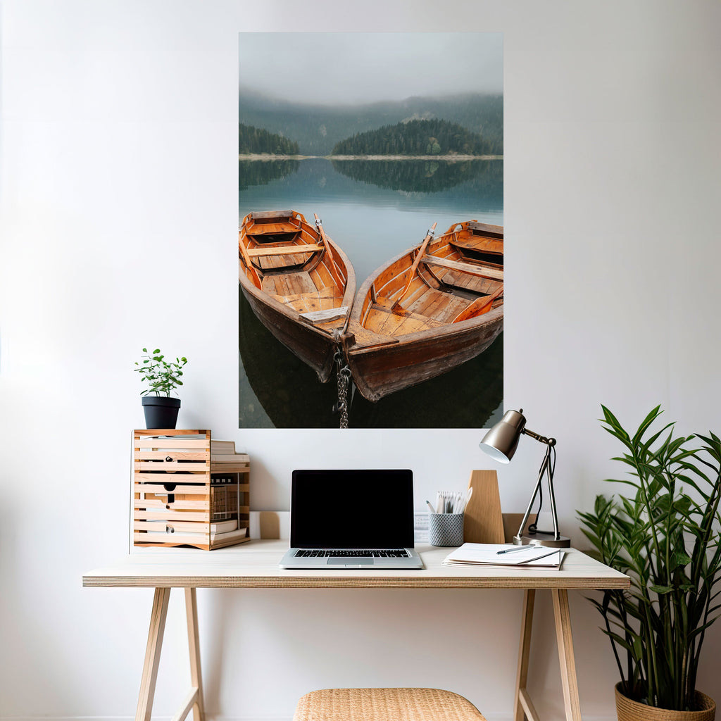 HARMONY OF BOATS Peel and Stick Vertical Poster