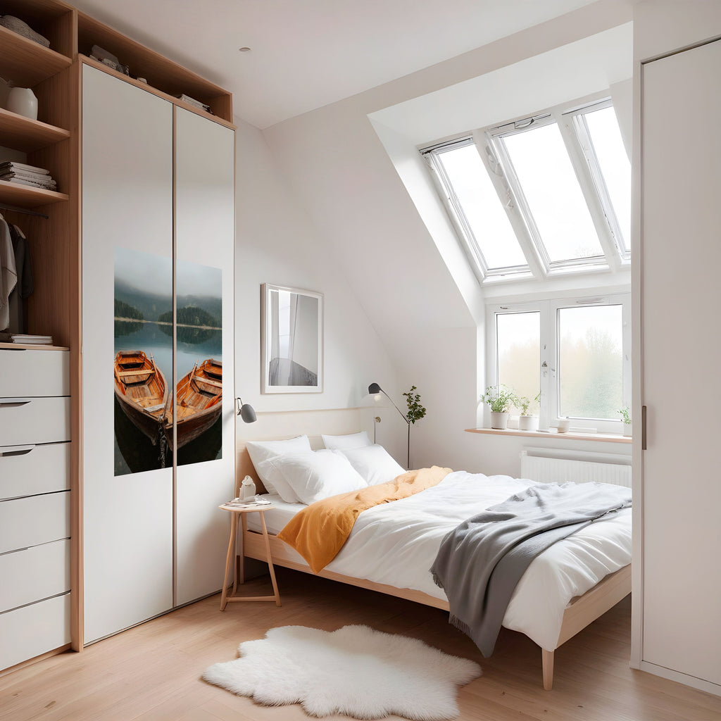 HARMONY OF BOATS Peel and Stick Vertical Poster