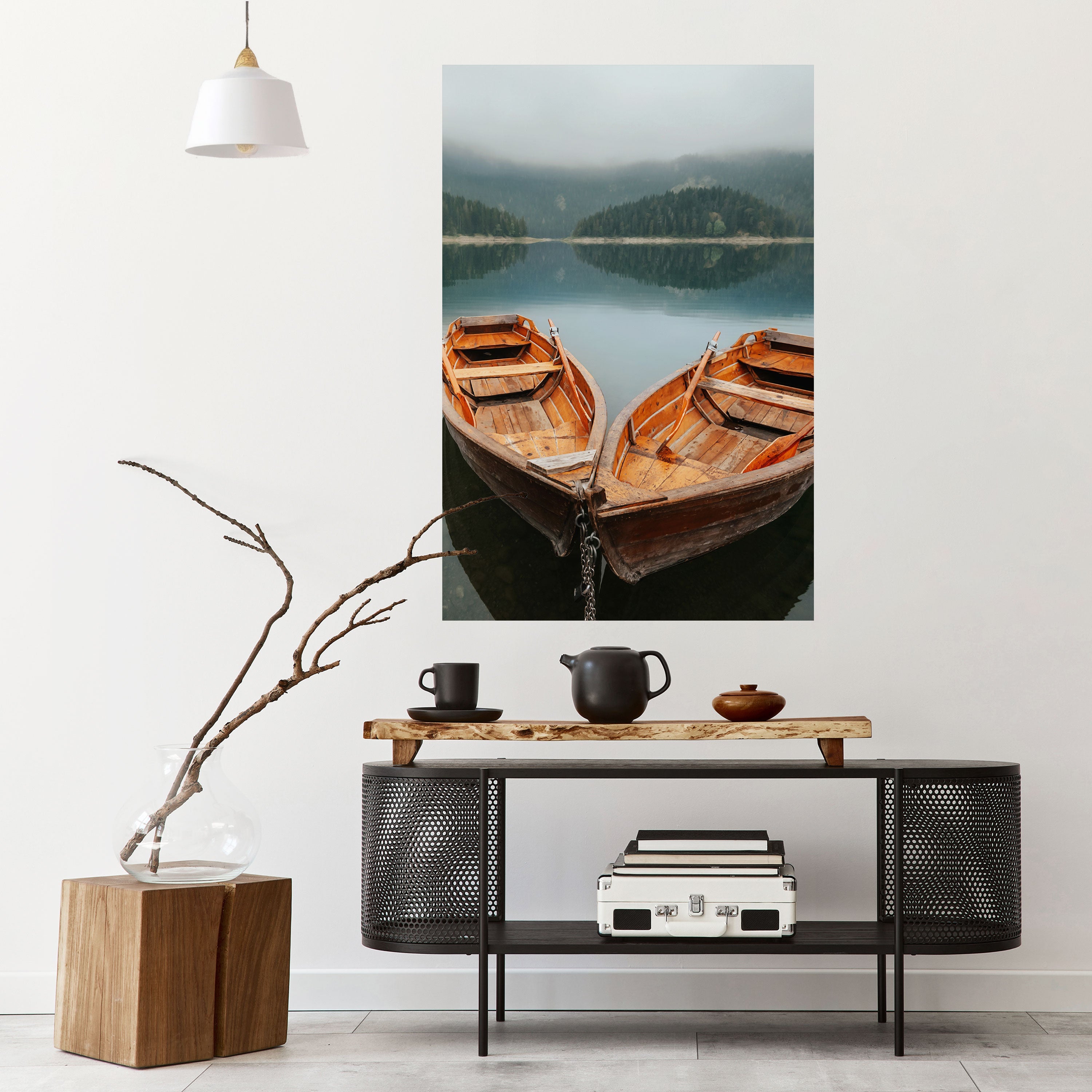 HARMONY OF BOATS Peel and Stick Vertical Poster
