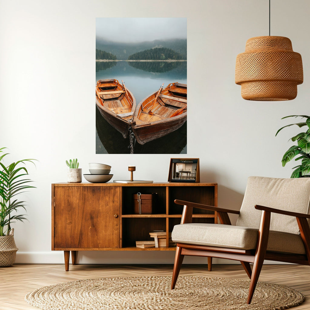 HARMONY OF BOATS Peel and Stick Vertical Poster