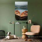 HARMONY OF BOATS Peel and Stick Vertical Poster
