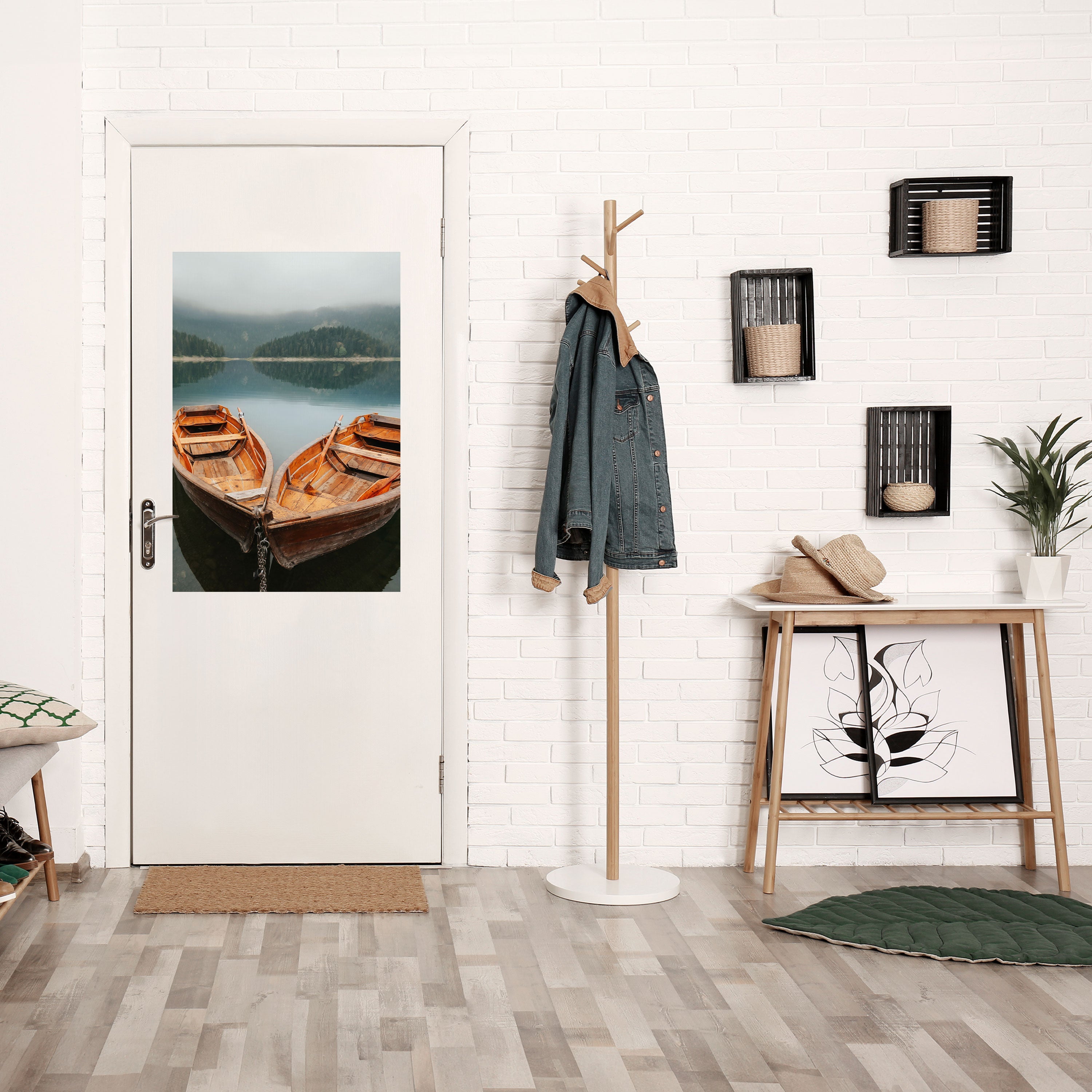 HARMONY OF BOATS Peel and Stick Vertical Poster