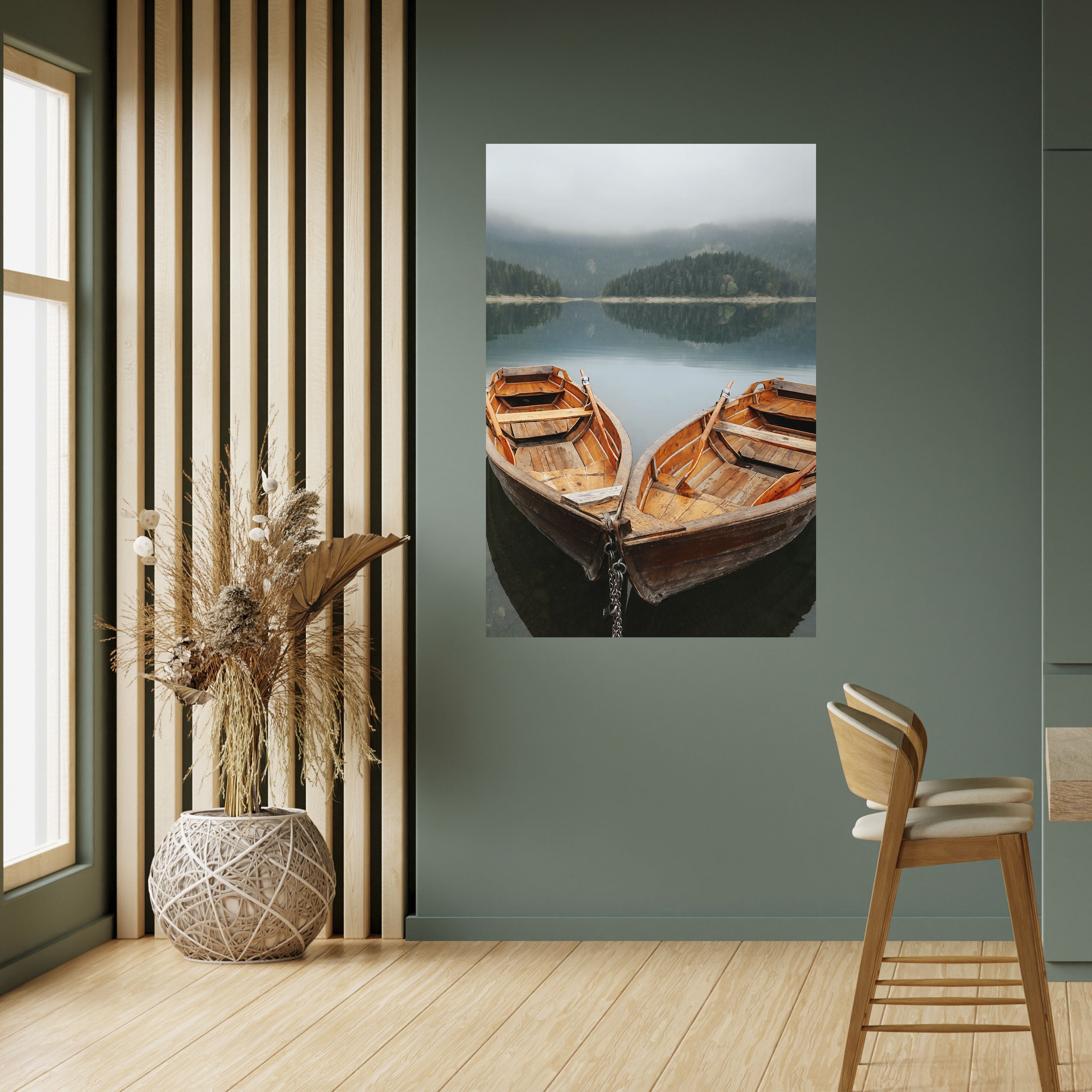 HARMONY OF BOATS Peel and Stick Vertical Poster