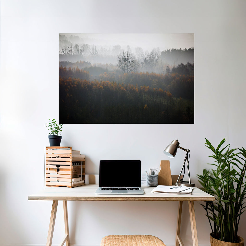 AUTUMNAL HAZE Peel and Stick Horizontal Poster