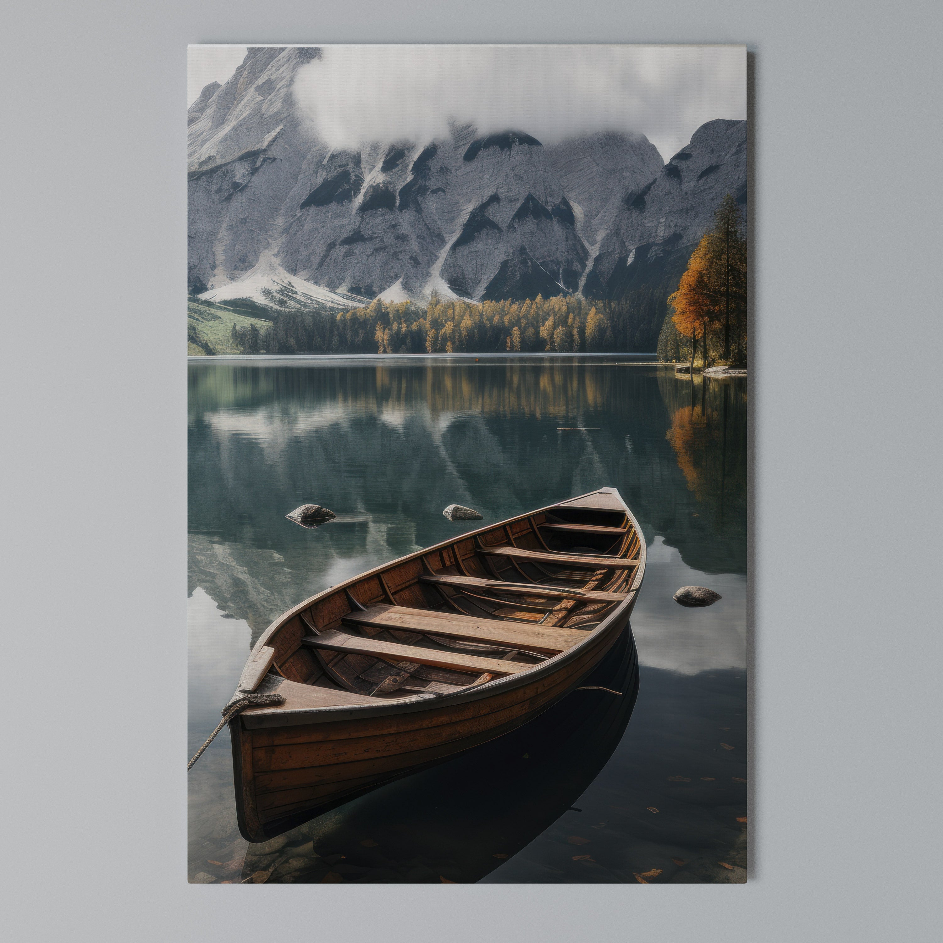 MOUNTAINSIDE REFLECTIONS Quadro em tela vertical