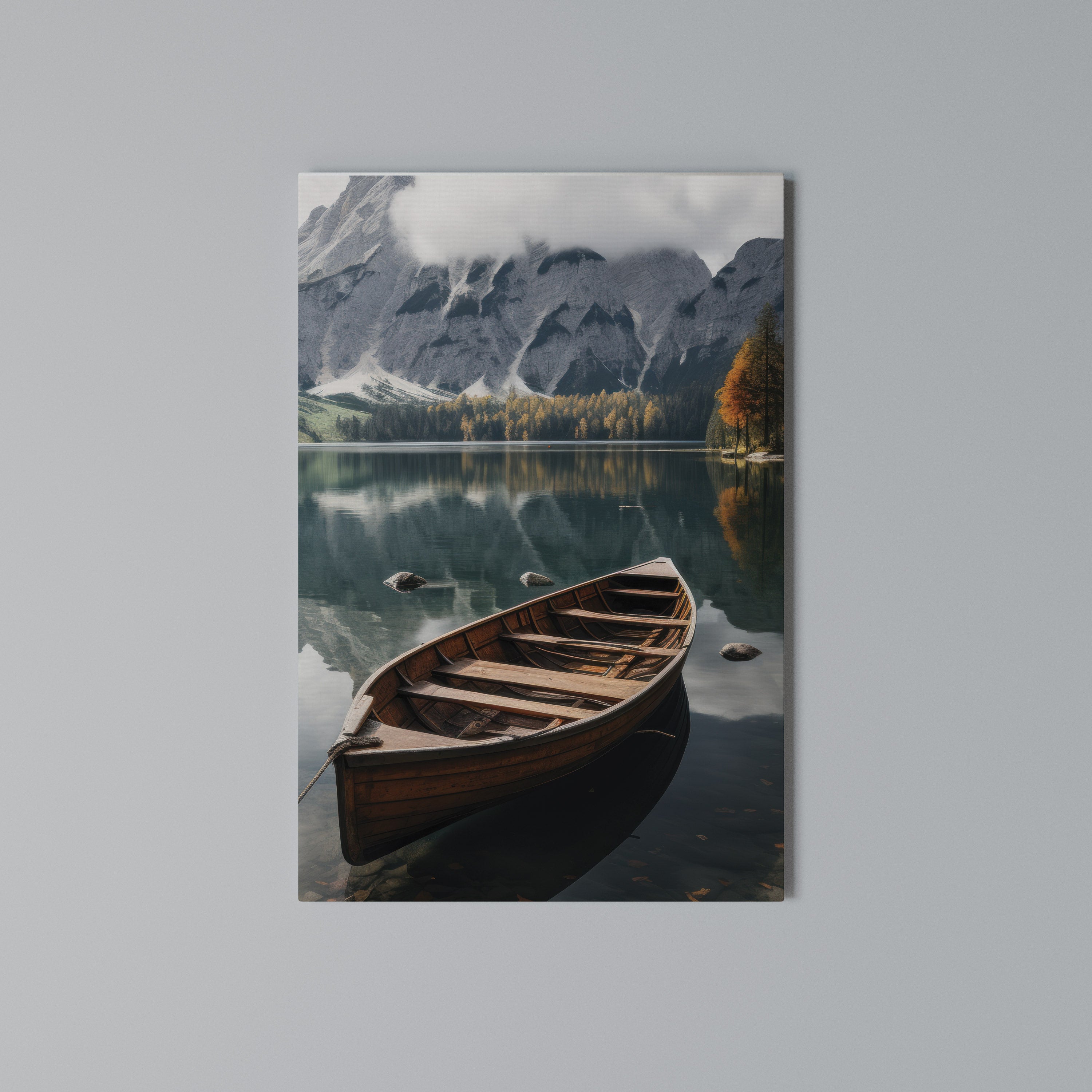 MOUNTAINSIDE REFLECTIONS Quadro em tela vertical