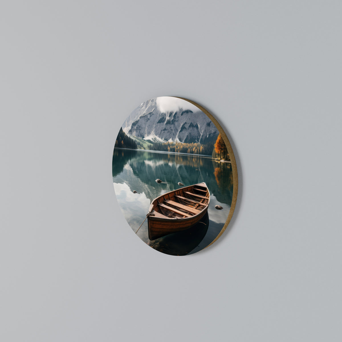MOUNTAINSIDE REFLECTIONS Arte de Parede Redonda