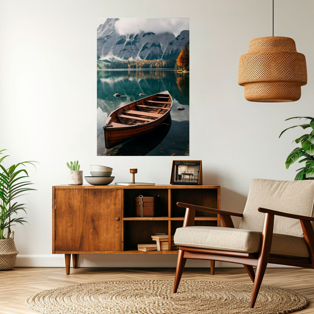 MOUNTAINSIDE REFLECTIONS Peel and Stick Vertical Poster