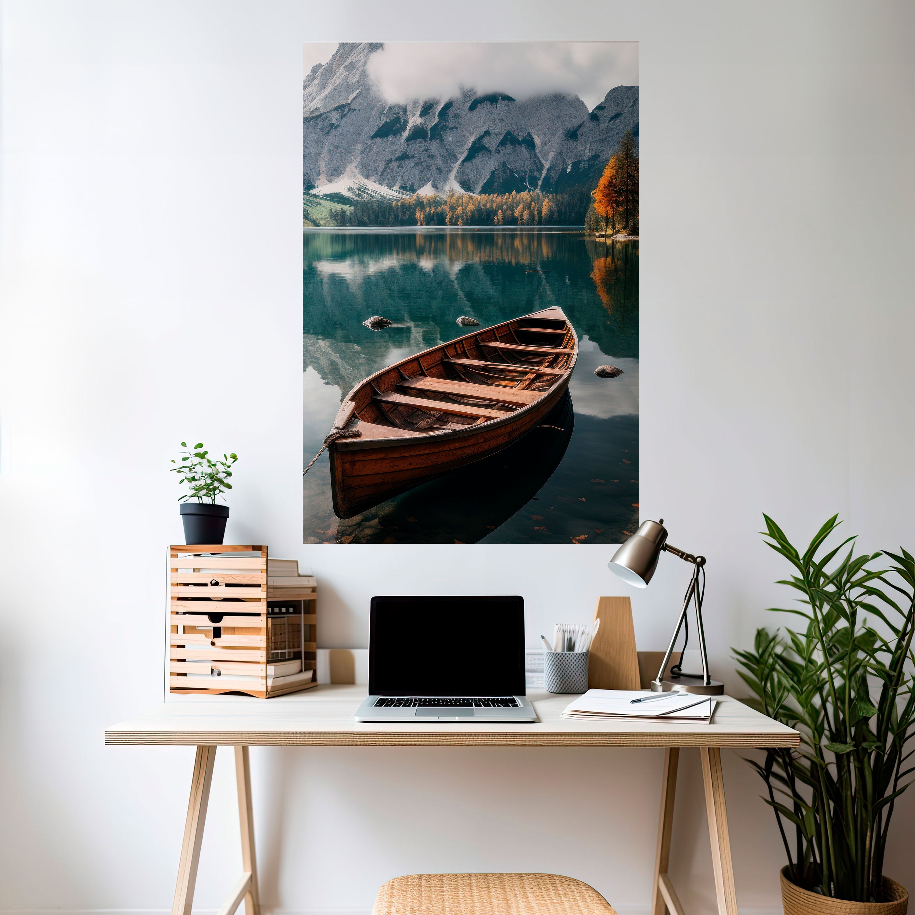 MOUNTAINSIDE REFLECTIONS Peel and Stick Vertical Poster