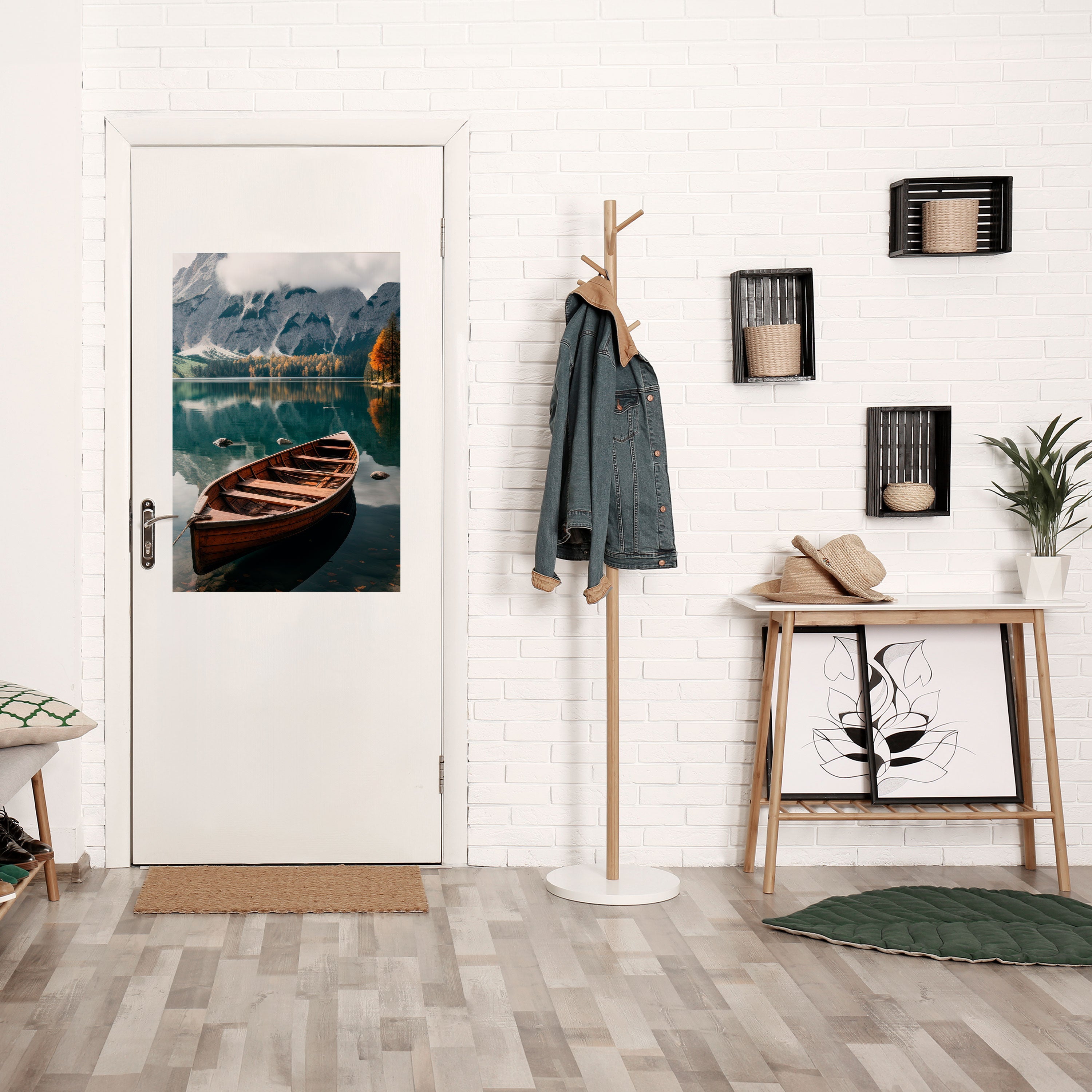 MOUNTAINSIDE REFLECTIONS Peel and Stick Vertical Poster