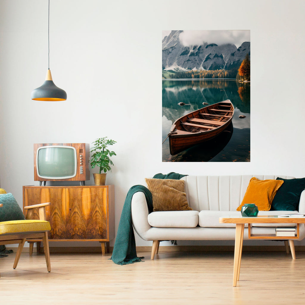 MOUNTAINSIDE REFLECTIONS Peel and Stick Vertical Poster