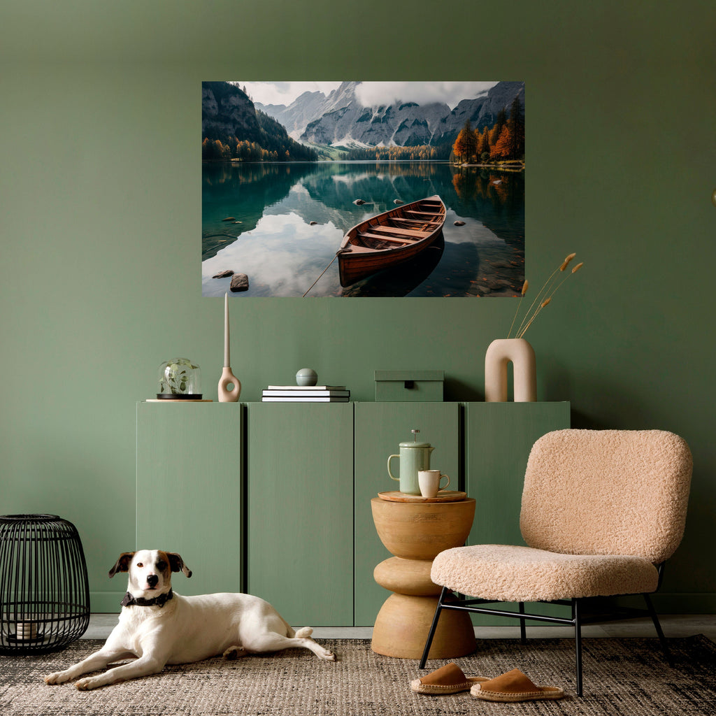 MOUNTAINSIDE REFLECTIONS Peel and Stick Horizontal Poster