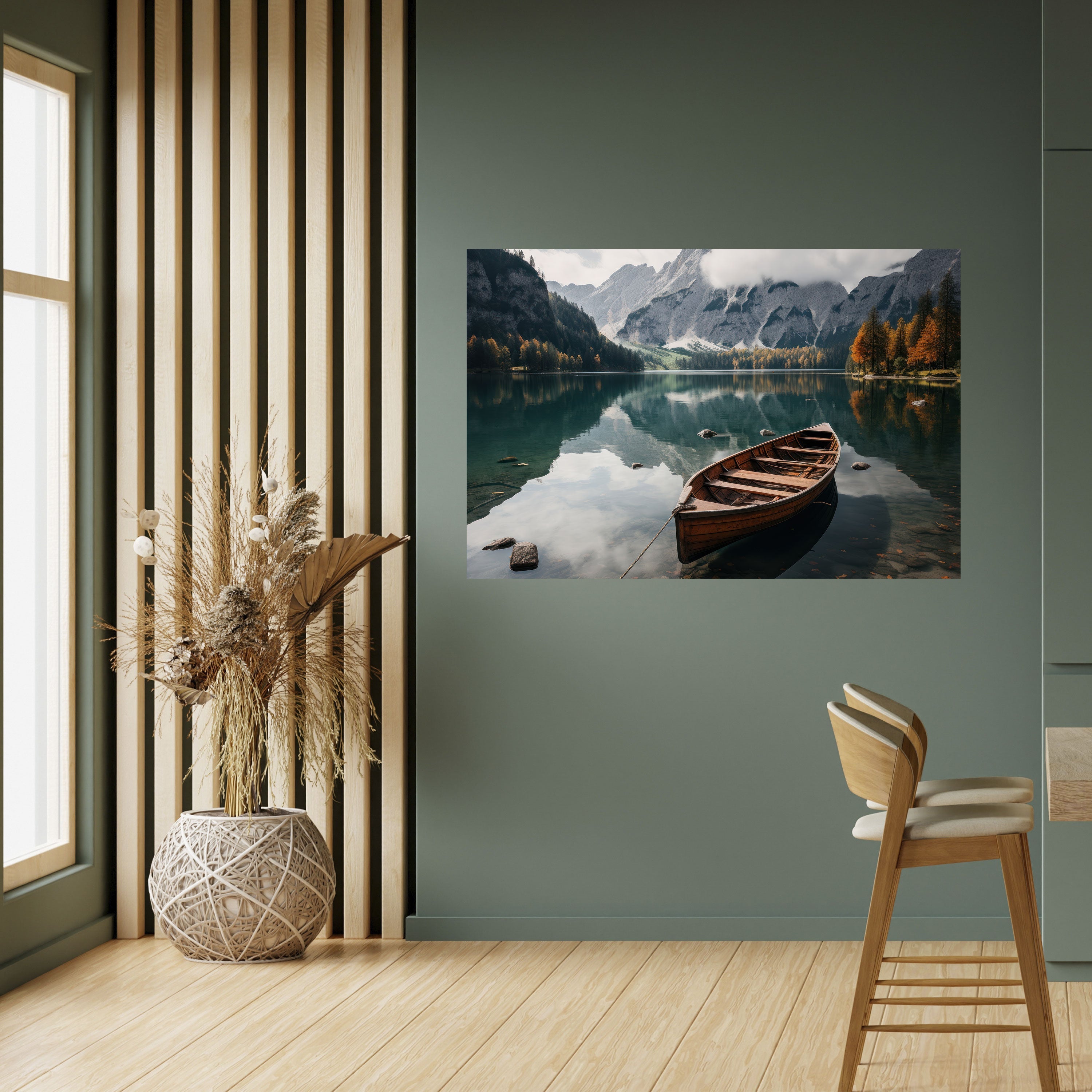 MOUNTAINSIDE REFLECTIONS Peel and Stick Horizontal Poster