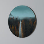 SERENE ROADWAY ESCAPE Quadro Redondo Decorativo