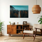 SERENE ROADWAY ESCAPE Peel and Stick Horizontal Poster