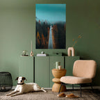 SERENE ROADWAY ESCAPE Poster Vertical Autocolante