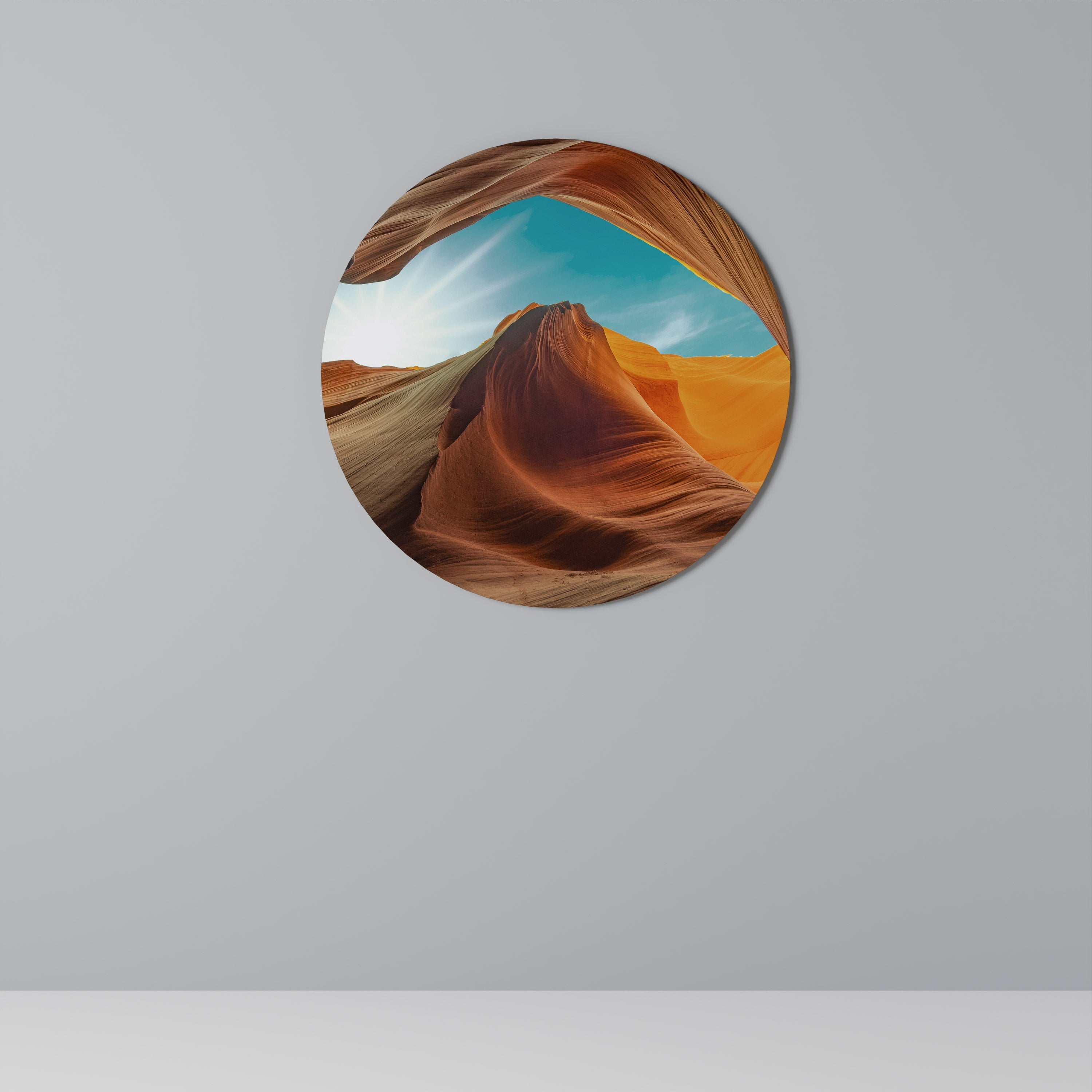 THE CANYON'S WHISPER Round Wall Art