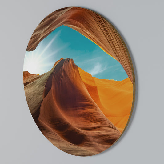 THE CANYON'S WHISPER Arte de Parede Redonda