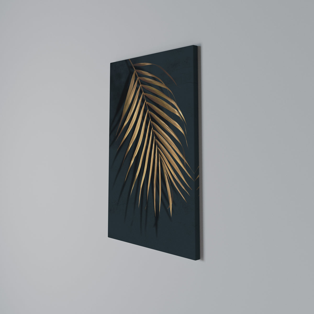 GOLDEN PALM WHISPERS Vertical Canvas Print