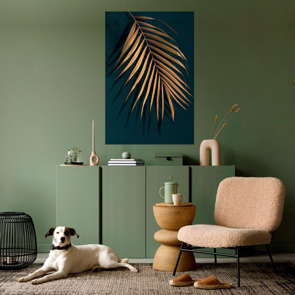 GOLDEN PALM WHISPERS Poster Vertical Autocolante