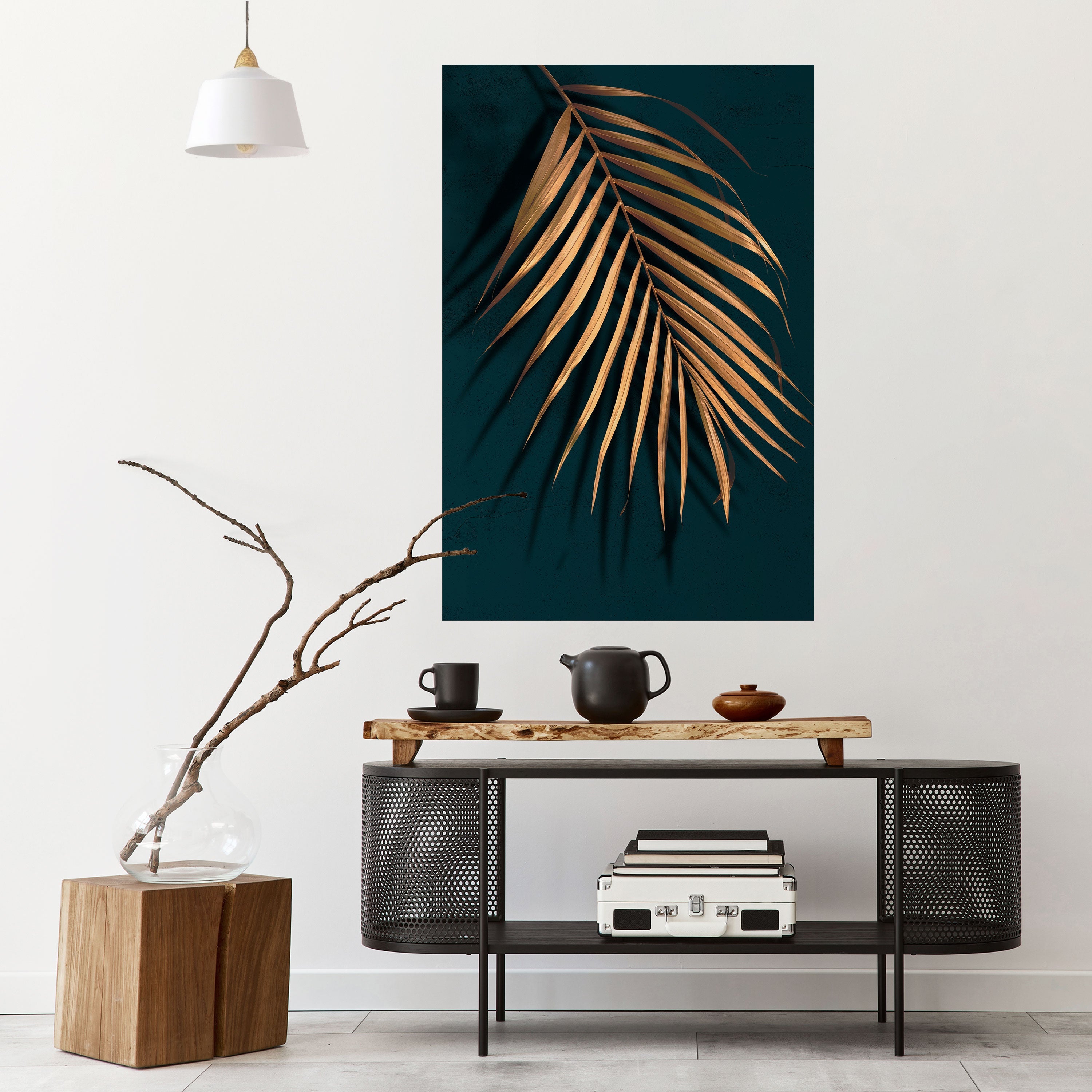 GOLDEN PALM WHISPERS Poster Vertical Autocolante