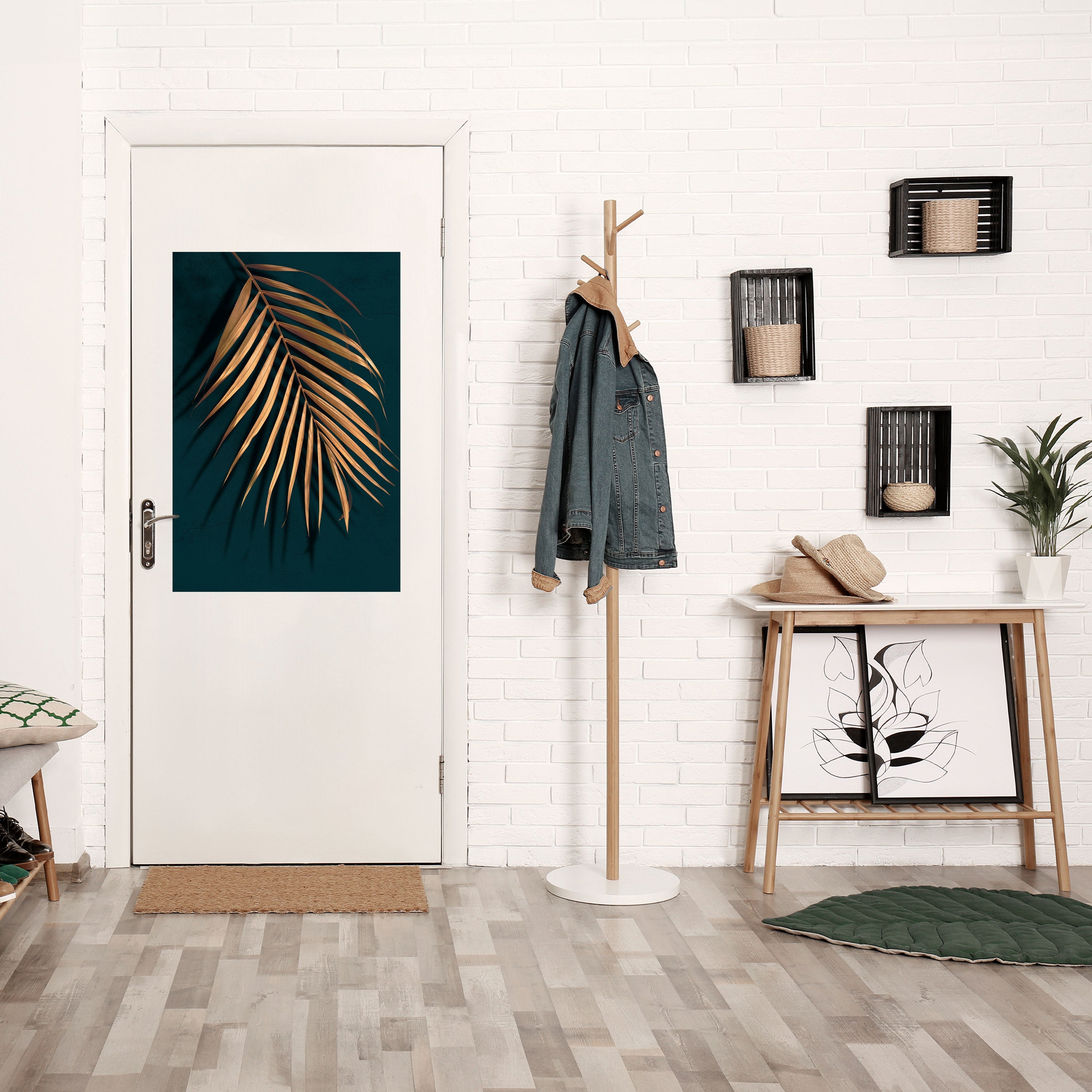 GOLDEN PALM WHISPERS Poster Vertical Autocolante