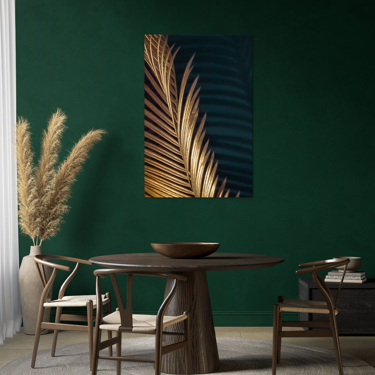 LUXE LEAF DANCE Quadro em tela vertical