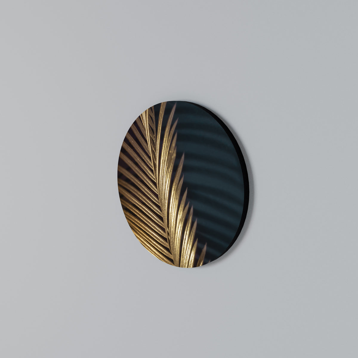 LUXE LEAF DANCE Arte de Parede Redonda