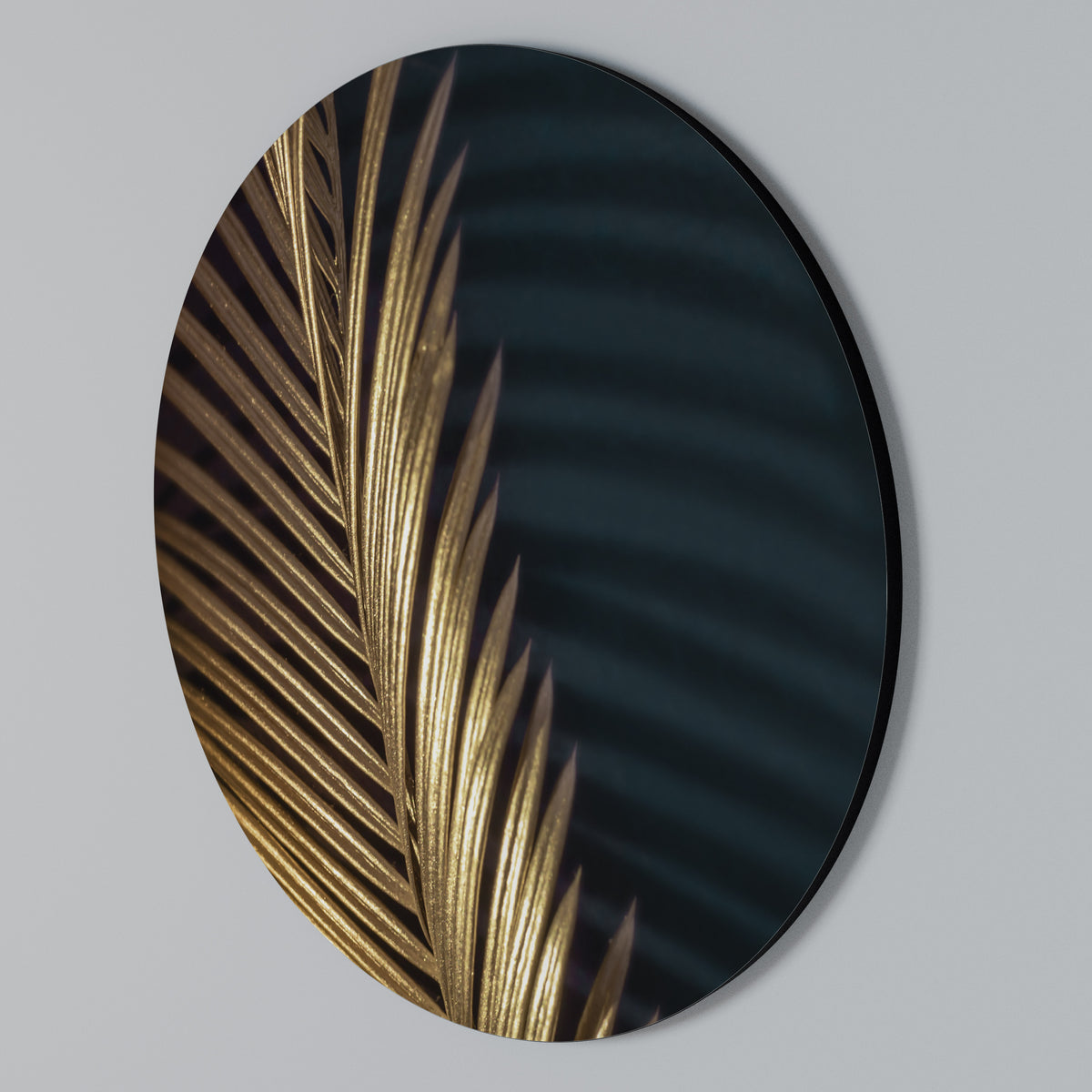 LUXE LEAF DANCE Arte de Parede Redonda