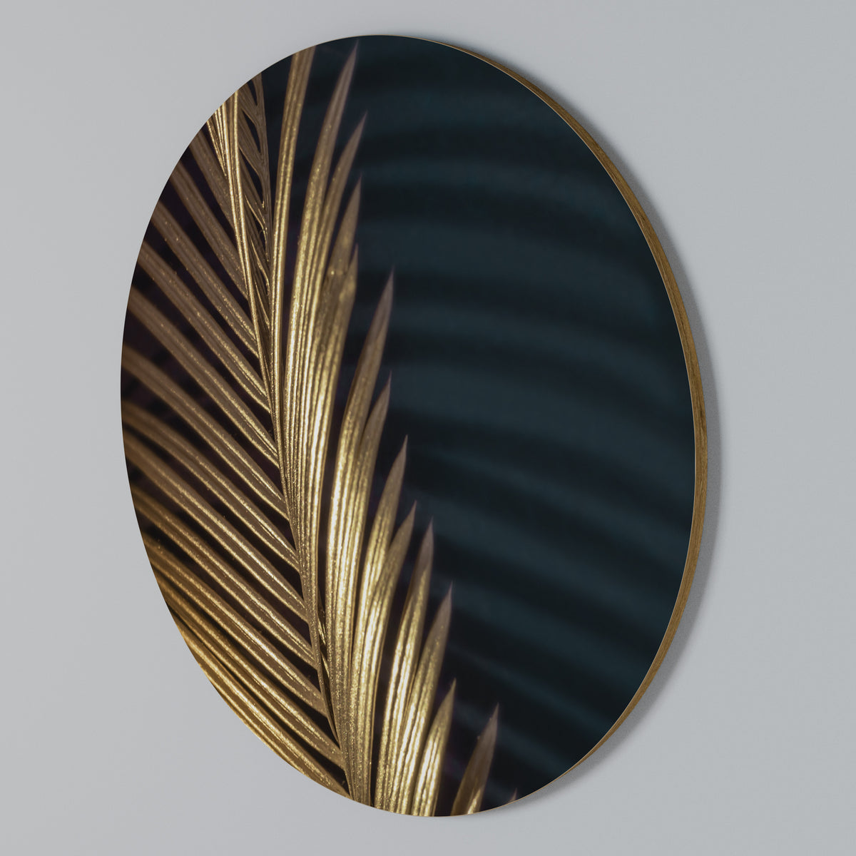LUXE LEAF DANCE Arte de Parede Redonda