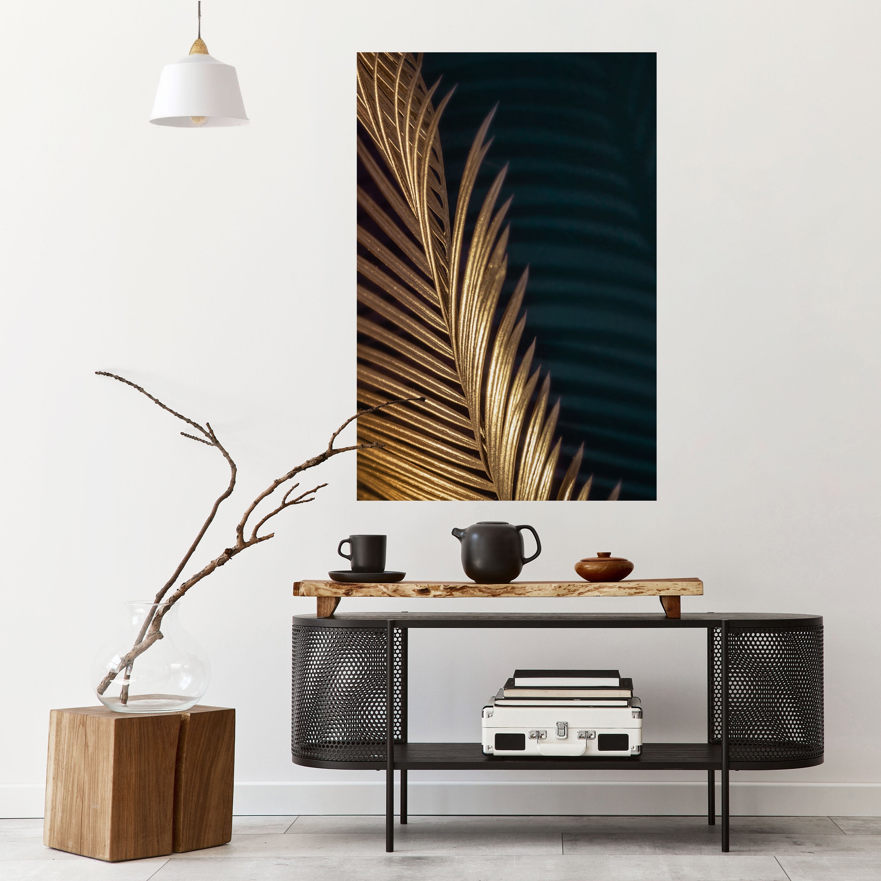 LUXE LEAF DANCE Peel and Stick Vertical Poster