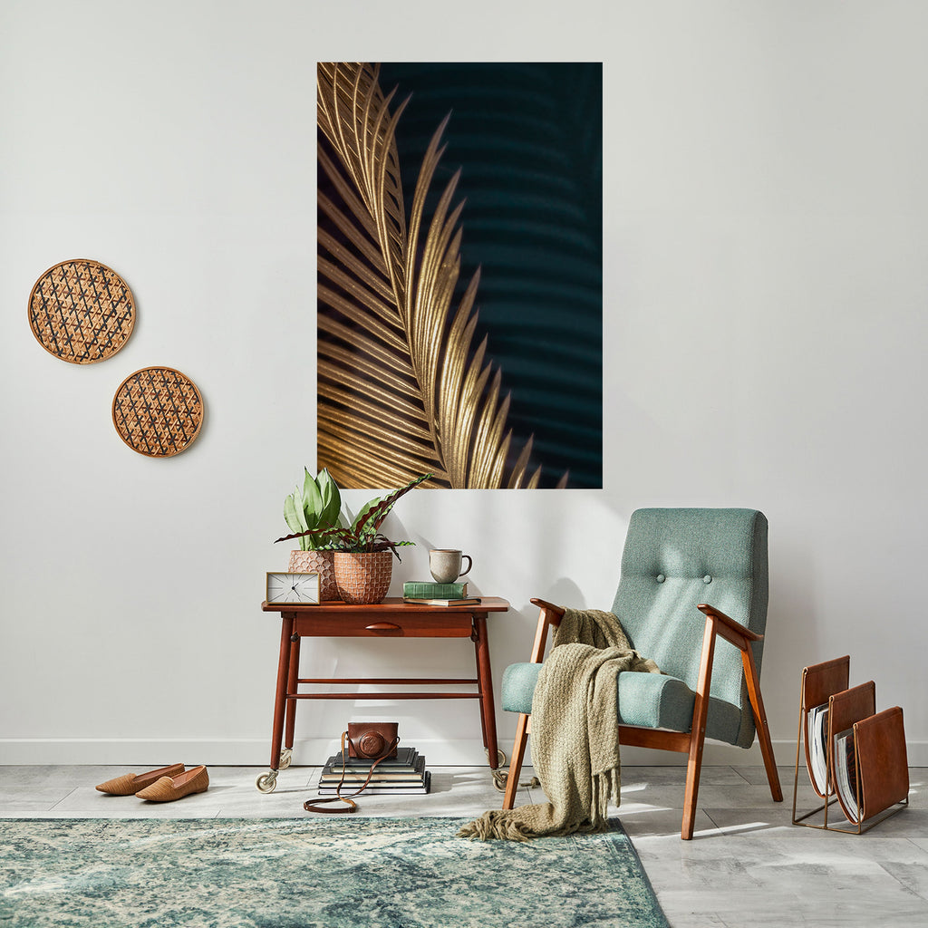 LUXE LEAF DANCE Peel and Stick Vertical Poster