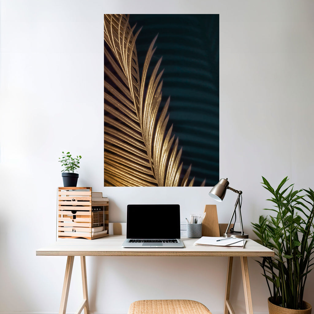 LUXE LEAF DANCE Peel and Stick Vertical Poster